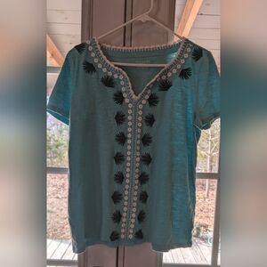 Talbots Embroidered shirt Medium